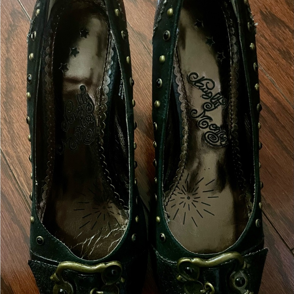 Stylish Naughty Monkey Heels with Brass Accents